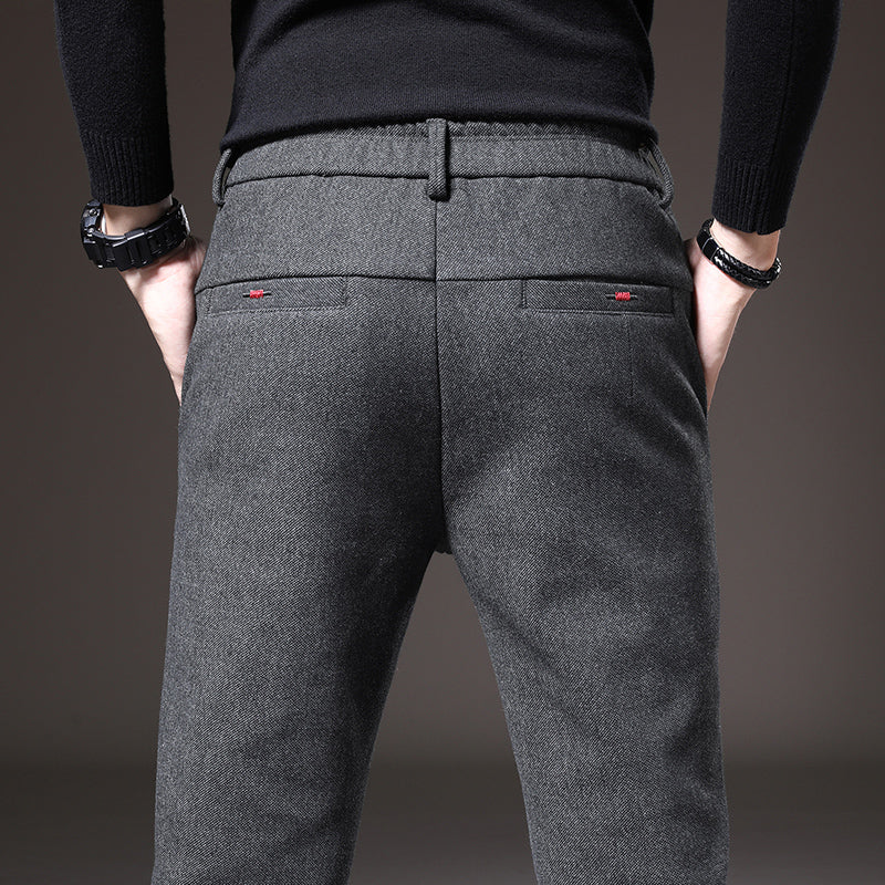 Alejandro Men’s Slim Fit Trousers – Stretch Cotton with Wrinkle-Resistant Finish