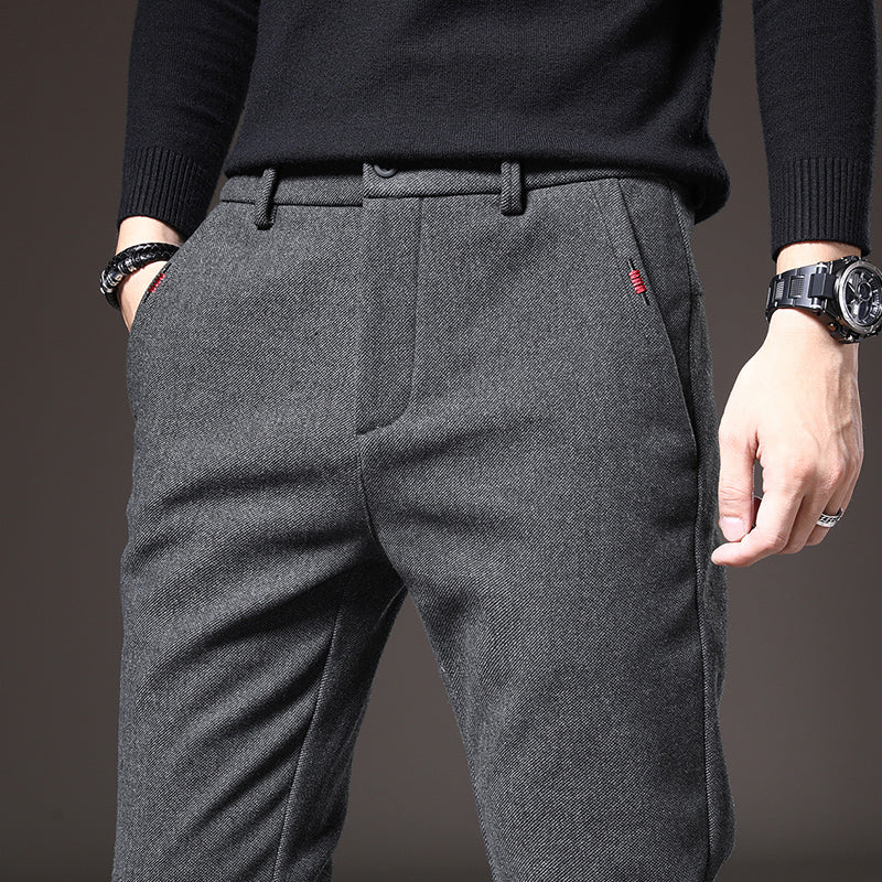 Alejandro Men’s Slim Fit Trousers – Stretch Cotton with Wrinkle-Resistant Finish
