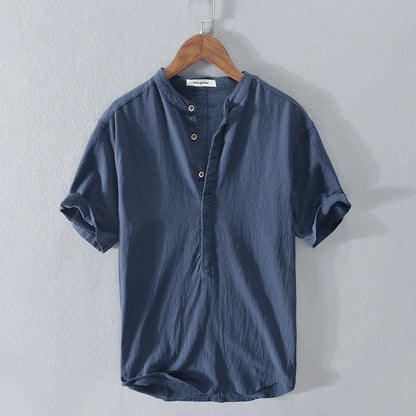 Dennis Cotton-Linen Shirt – Breathable Relaxed Fit Long Sleeve Top
