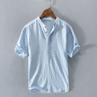 Dennis Cotton-Linen Shirt – Breathable Relaxed Fit Long Sleeve Top