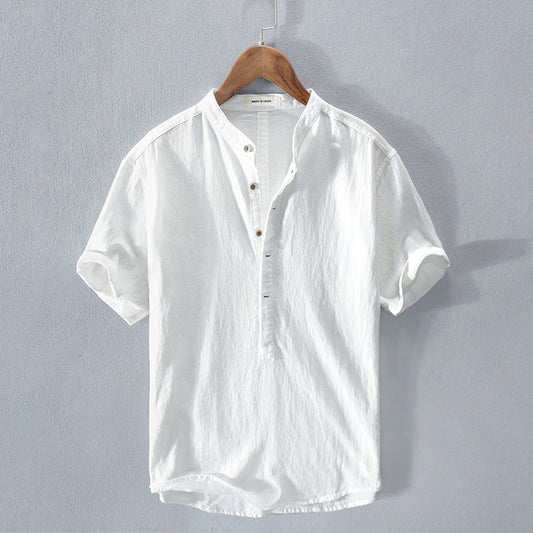 Dennis Cotton-Linen Shirt – Breathable Relaxed Fit Long Sleeve Top
