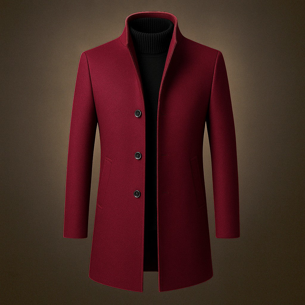 Harlemont Men’s Wool Blend Coat – Premium Handcrafted Winter Overcoat