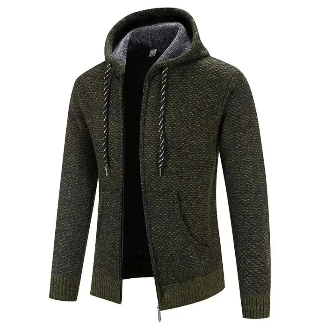 Fred Men’s Knit Hoodie – Soft Brushed Cotton Knit Sweater