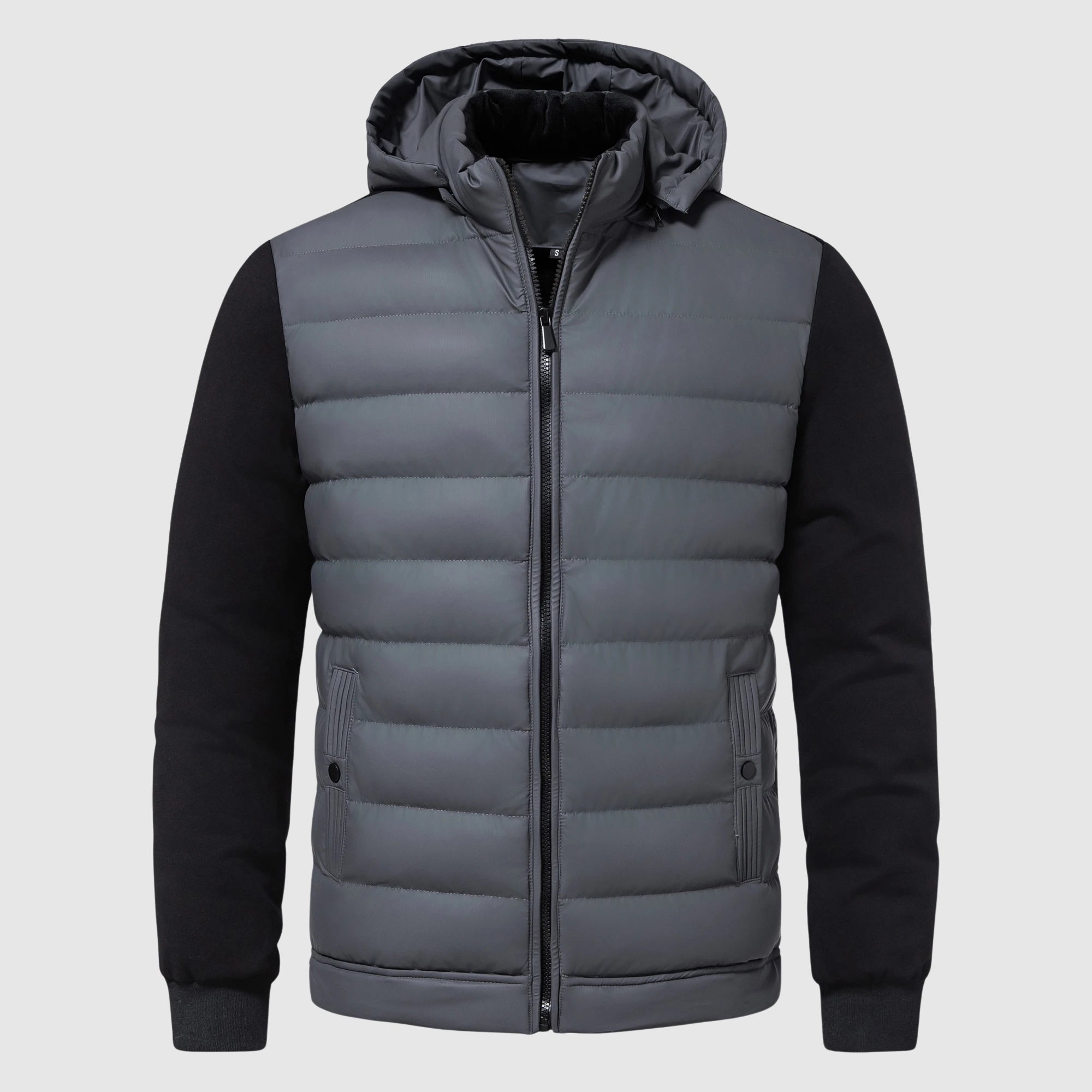 Dario Men’s Quilted Hooded Jacket – Warm Padded Winter Outerwear
