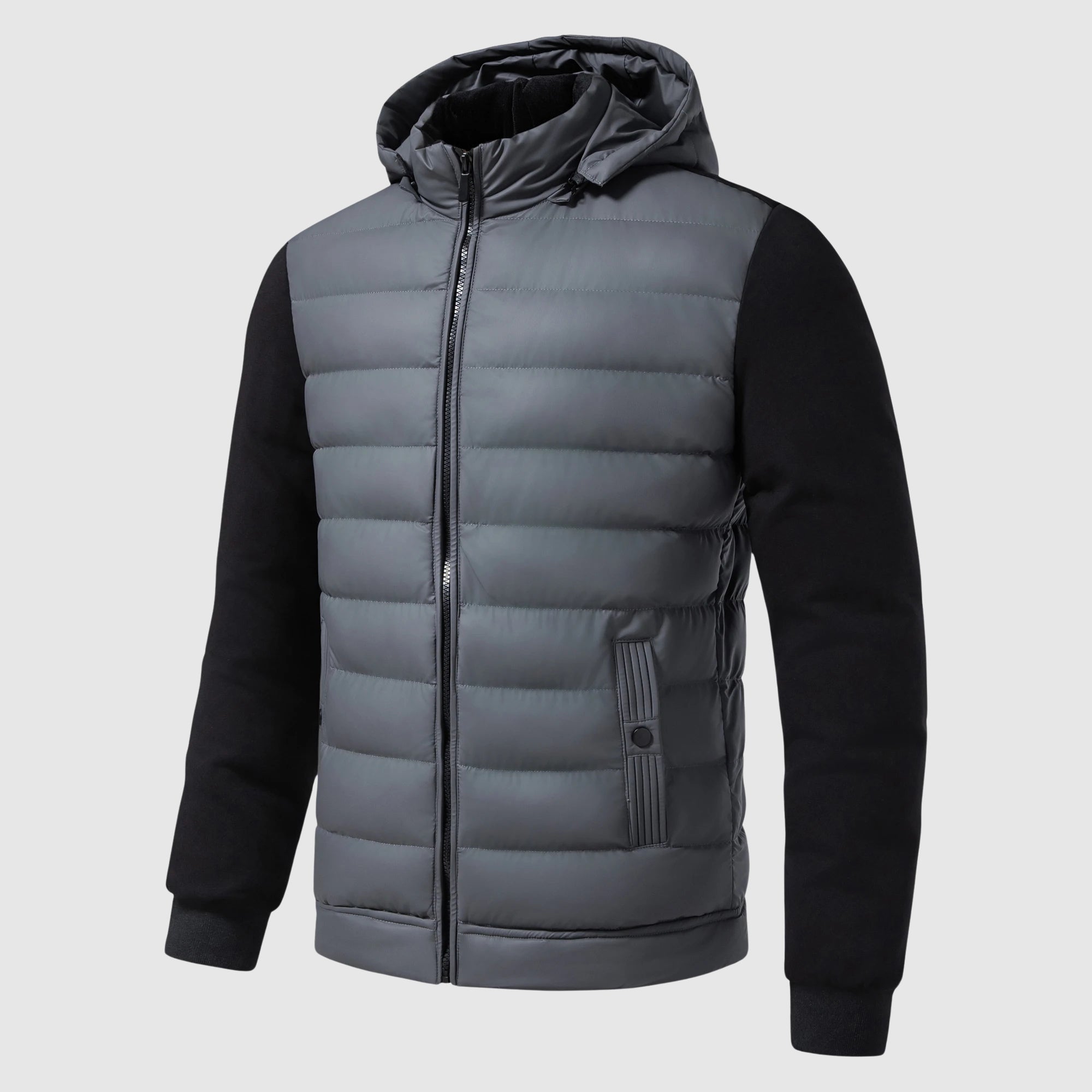 Dario Men’s Quilted Hooded Jacket – Warm Padded Winter Outerwear