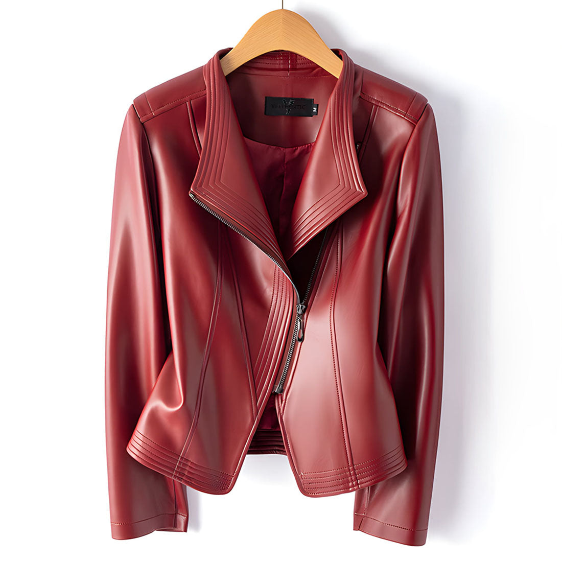 Crizy Women’s Moto Jacket – Sheepskin Leather Zip Jacket