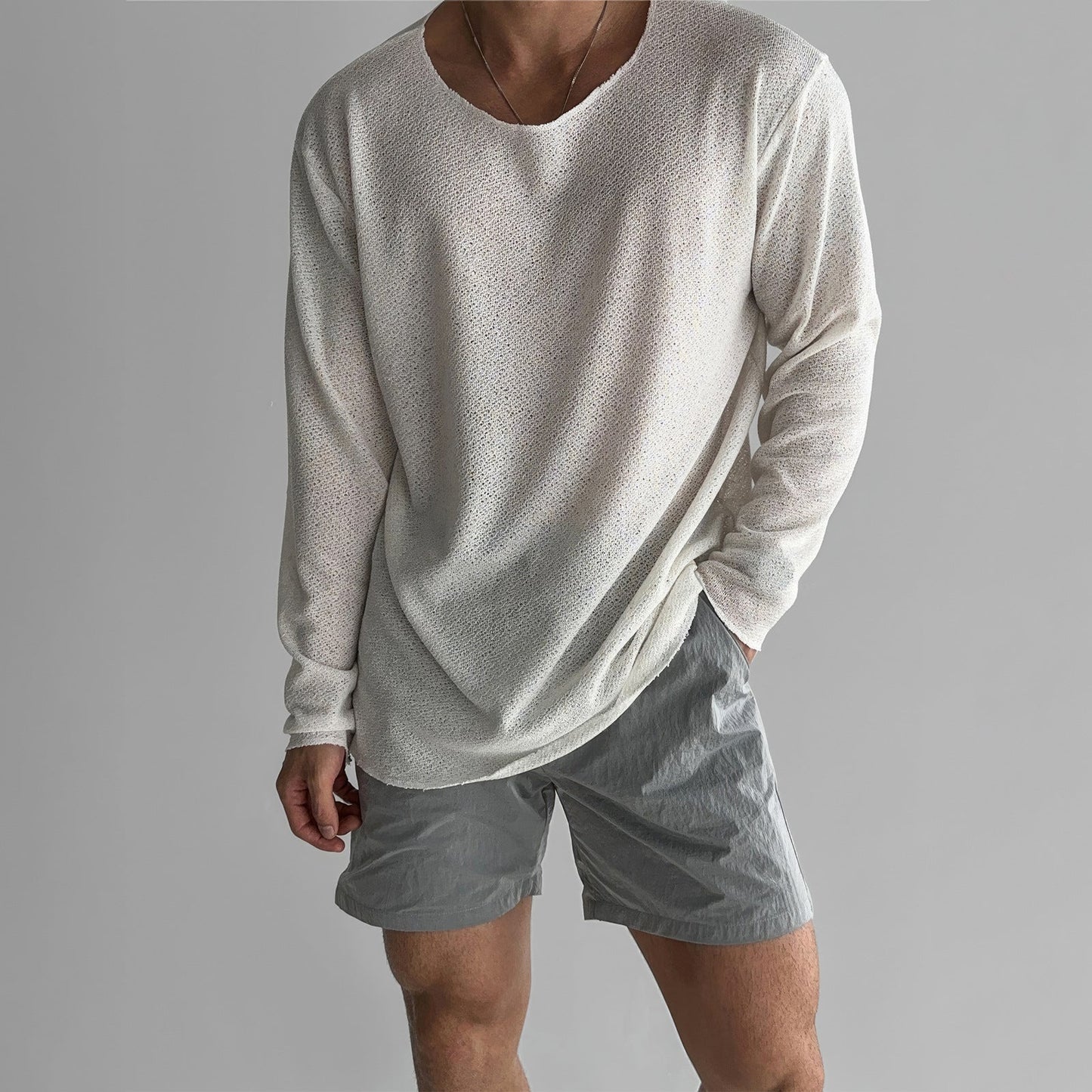 Andre Men’s Long Sleeve Shirt – Lightweight Cotton Blend with Relaxed Fit & No-Iron Fabric