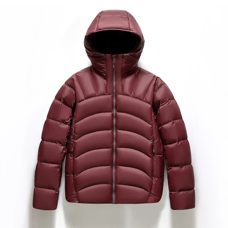 Noah Men’s Down Puffer Jacket – White Duck Down with Windproof Quilted Shell