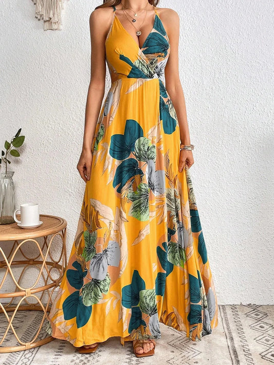 Mayflor Wrap Maxi Dress – Lightweight Summer Dress with Adjustable Tie Waist