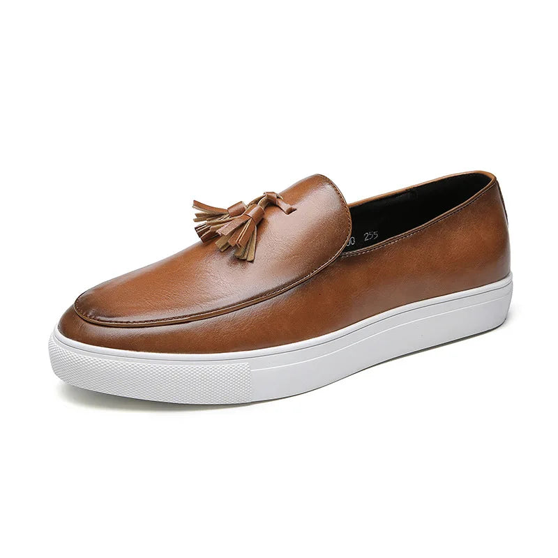 Callum Men’s Tassel Loafers – Classic Slip-On Dress Shoes with Cushioned Comfort