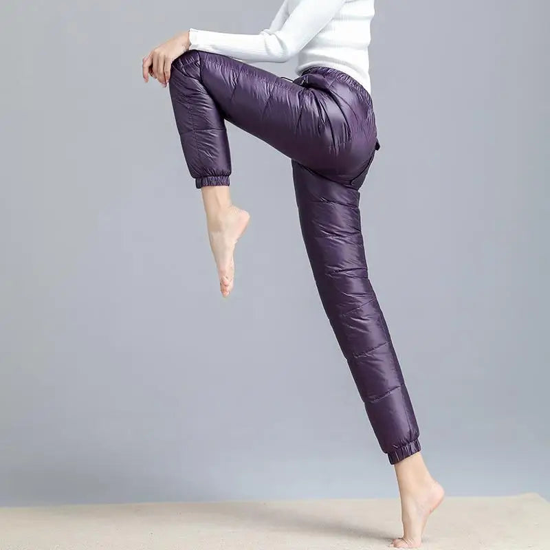 Lucia Women’s Therma-Shell Down Pants – Lightweight Insulated Tapered Pants