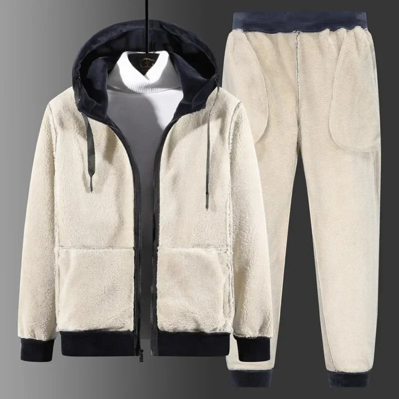 Lorenzo Men’s Tracksuit Set – Heavyweight Zip Hoodie & Joggers Set