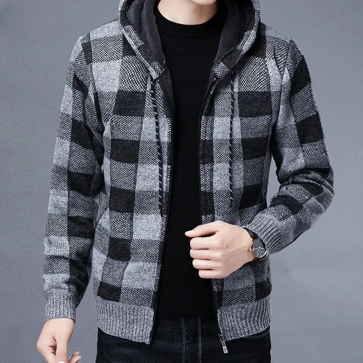 Jasper Knit Zip-Up Jacket – Men’s Hooded Jacket with Lightweight Feel