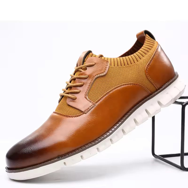Hernando Genuine Leather Lace-Up Shoes – Casual Brogue Dress Shoes