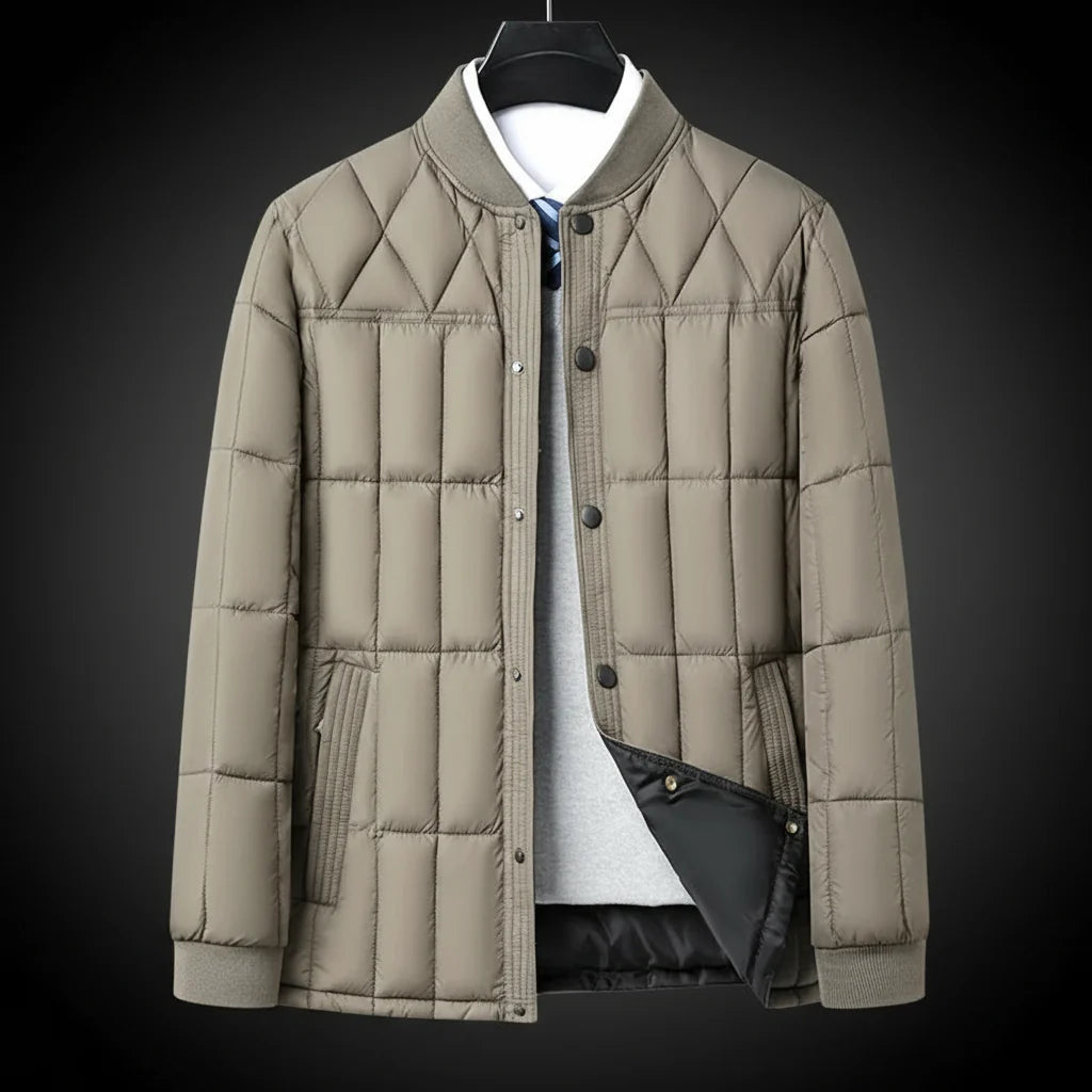 Detroit Men’s Quilted Cotton Coat – Relaxed Fit Winter Jacket