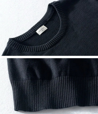 Caleb Men’s Sweater – Organic Cotton Pullover with Classic Crewneck