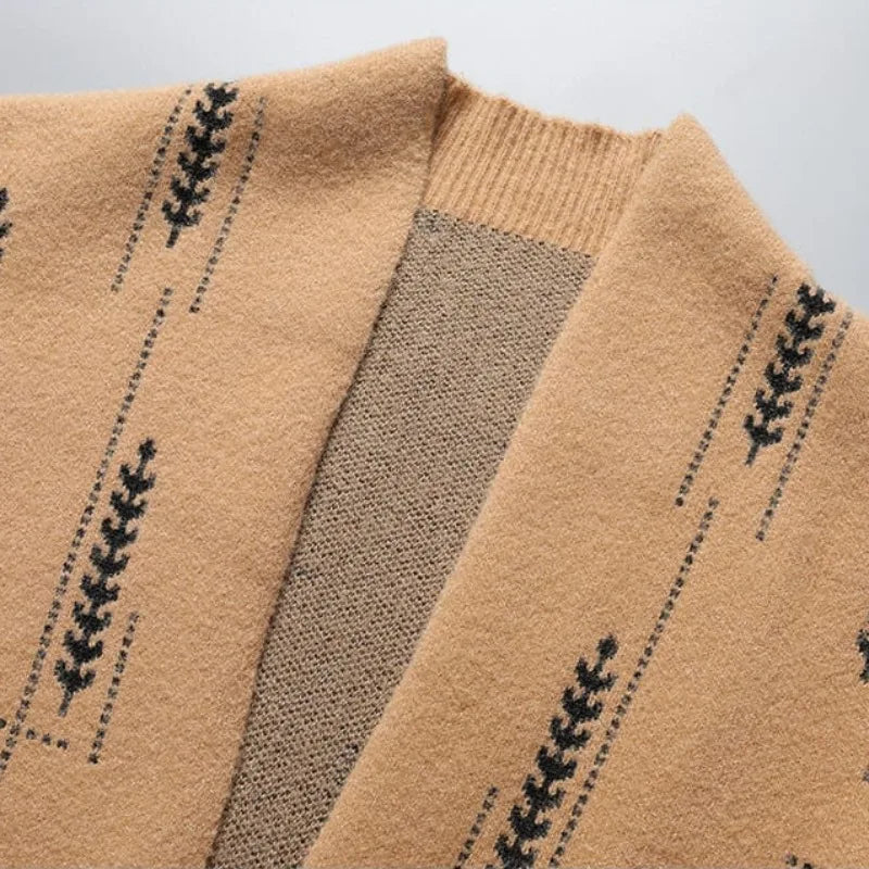 Emerson Men's Knit Cardigan – Open-Front Relaxed Cotton Blend