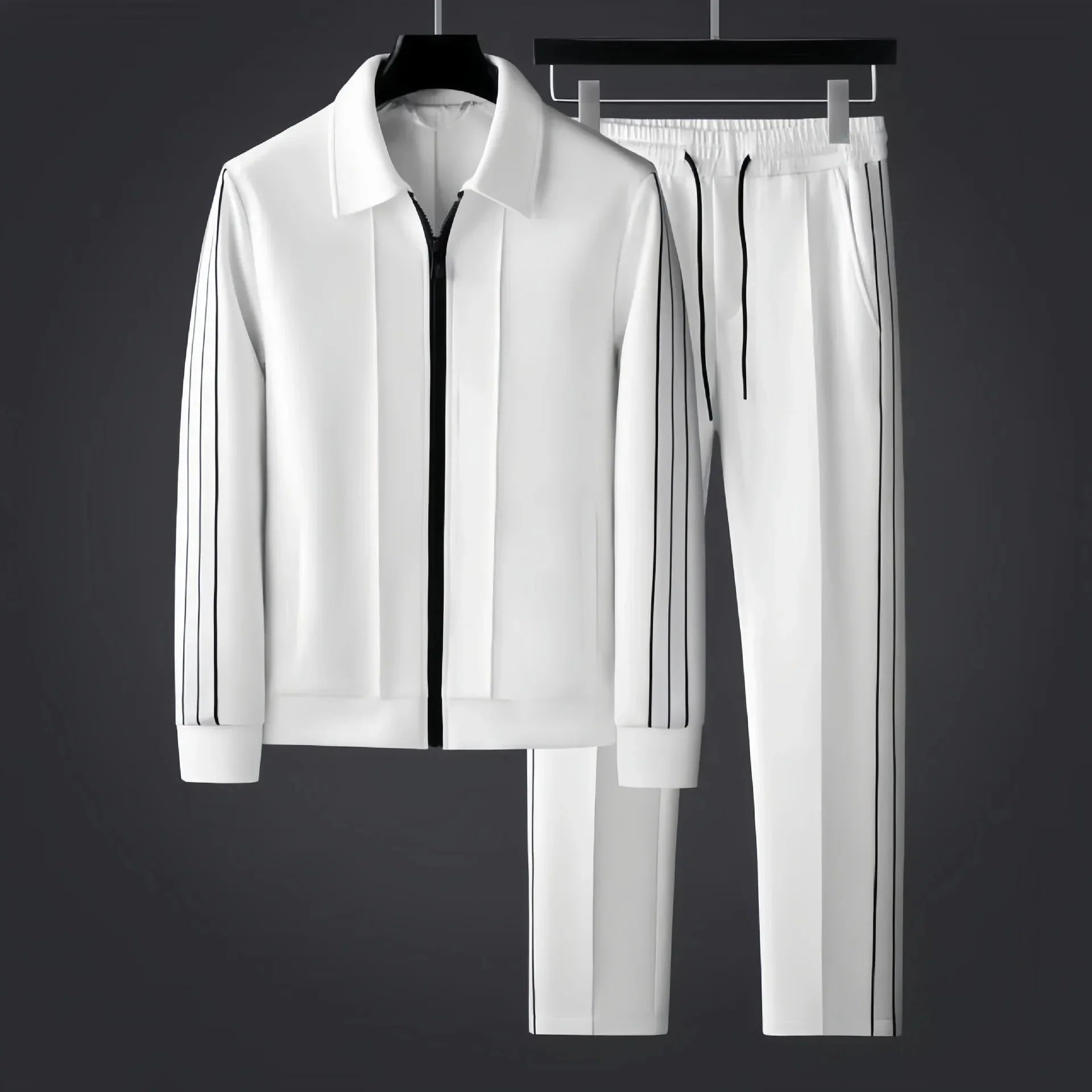 Lucian Men’s Tracksuit Set – Cotton Relaxed Fit with Zip-Up Jacket