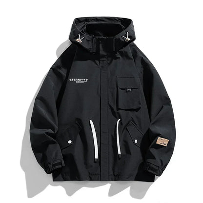 Elliot Pocket Cargo Jacket – Men’s Lightweight Utility Jacket with Hood & Multi-Pockets