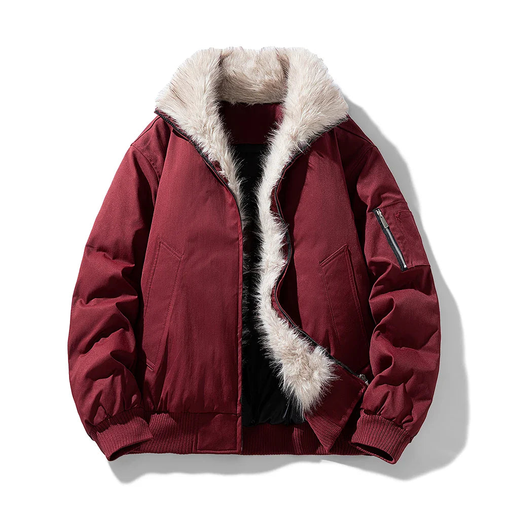 Elio Men’s Winter Jacket – Fur Lined Coat