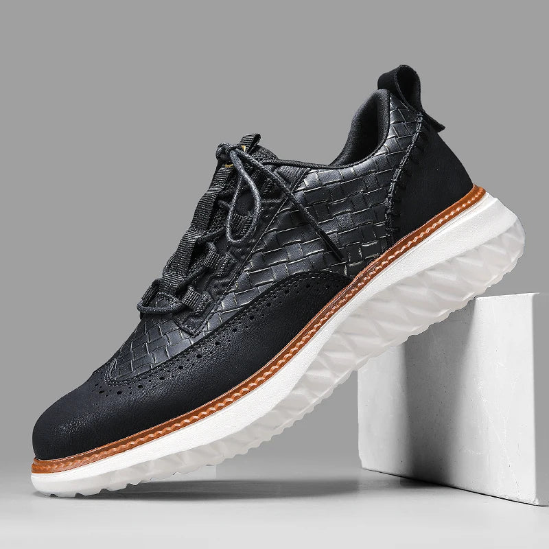 Oslo Men’s Trainers – Genuine Leather with Breathable Lightweight Comfort