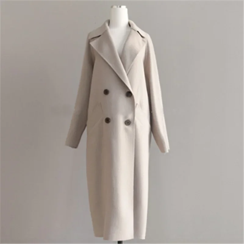 Selena Women’s Coat – Double-Breasted Lapel with Belted Mid-Length Fit