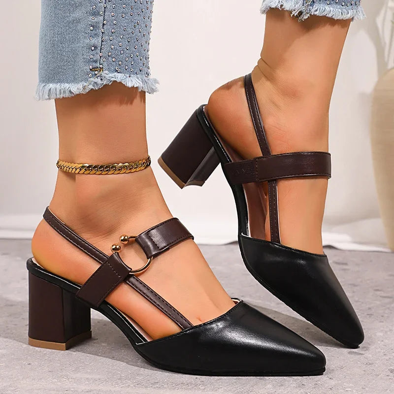 Caterina Women’s Leather Strap Heels