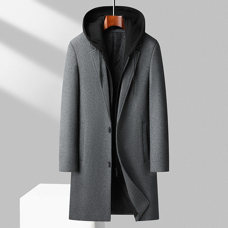 Marciano Men’s Long Coat with Hood – Tailored Fit for Winter