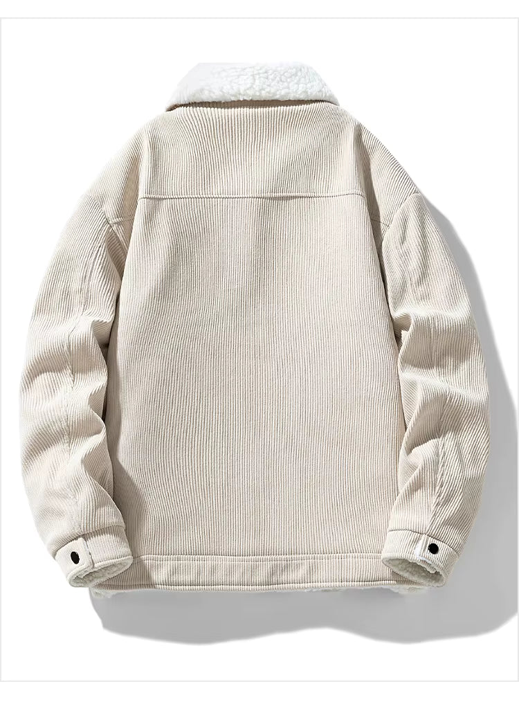 Jayson Men’s Cotton Jacket – Sherpa Lined & Corduroy Finish