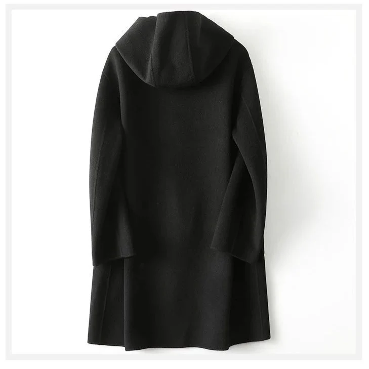 Marlene Women’s Wool Blazer – Hooded Relaxed Fit Coat