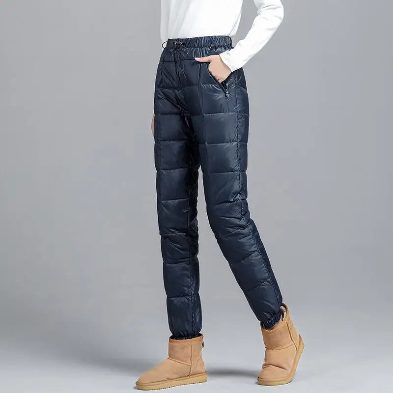Lucia Women’s Therma-Shell Down Pants – Lightweight Insulated Tapered Pants