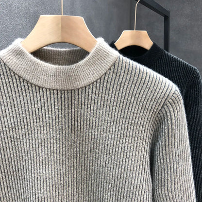 Damon Ribbed Knit Sweater – Soft-Touch Sweater with Classic Fit & Layering Versatility