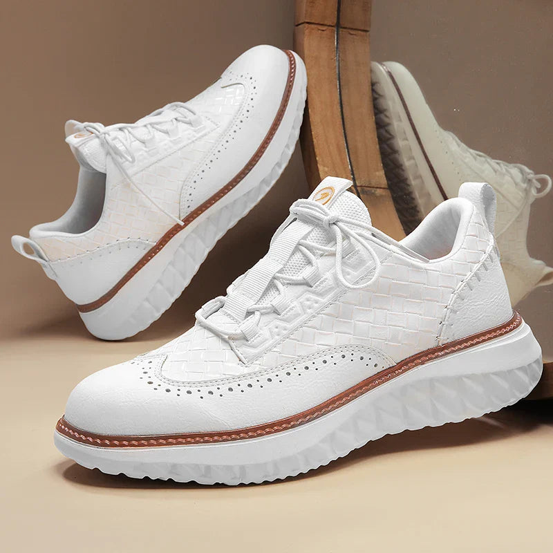 Oslo Men’s Trainers – Genuine Leather with Breathable Lightweight Comfort