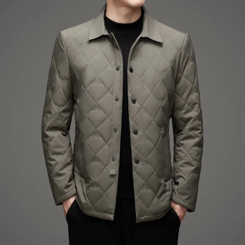 Harrison Men’s Quilted Down Jacket – Lightweight Windproof Winter Coat
