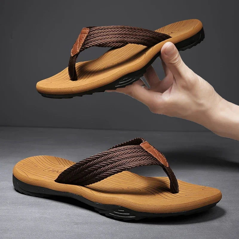 Baron Braided Strap Sandals – Contoured Lightweight Summer Footwear