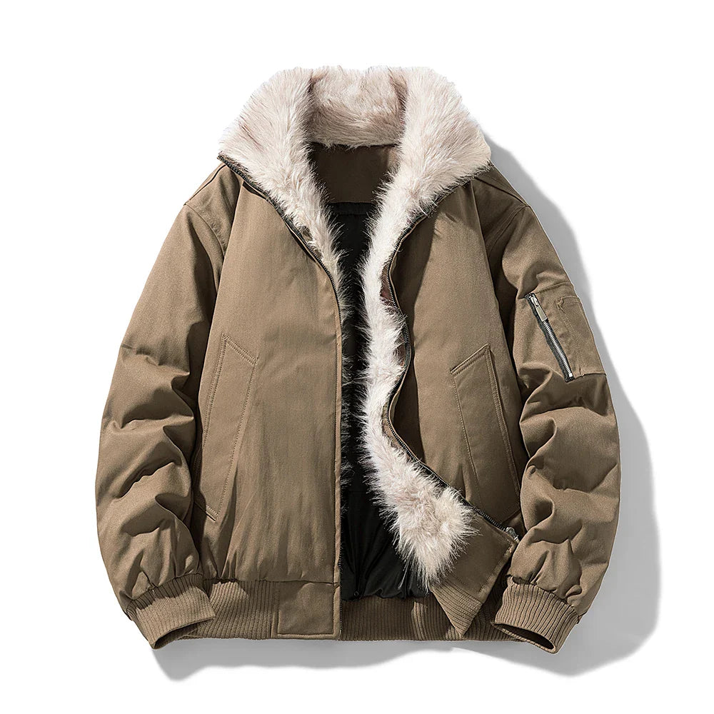 Elio Men’s Winter Jacket – Fur Lined Coat
