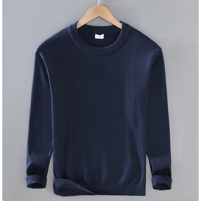 Caleb Men’s Sweater – Organic Cotton Pullover with Classic Crewneck