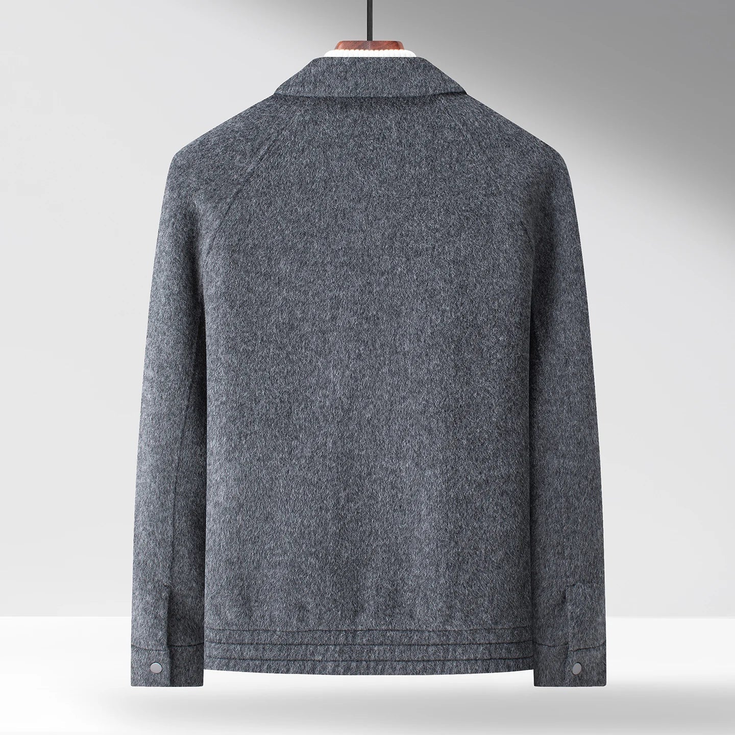 Hadrian Men’s Wool Coat – Soft Wool-Blend Zip-Up Jacket