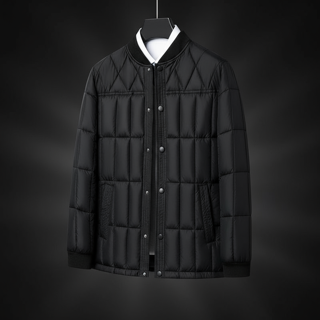 Detroit Men’s Quilted Cotton Coat – Relaxed Fit Winter Jacket