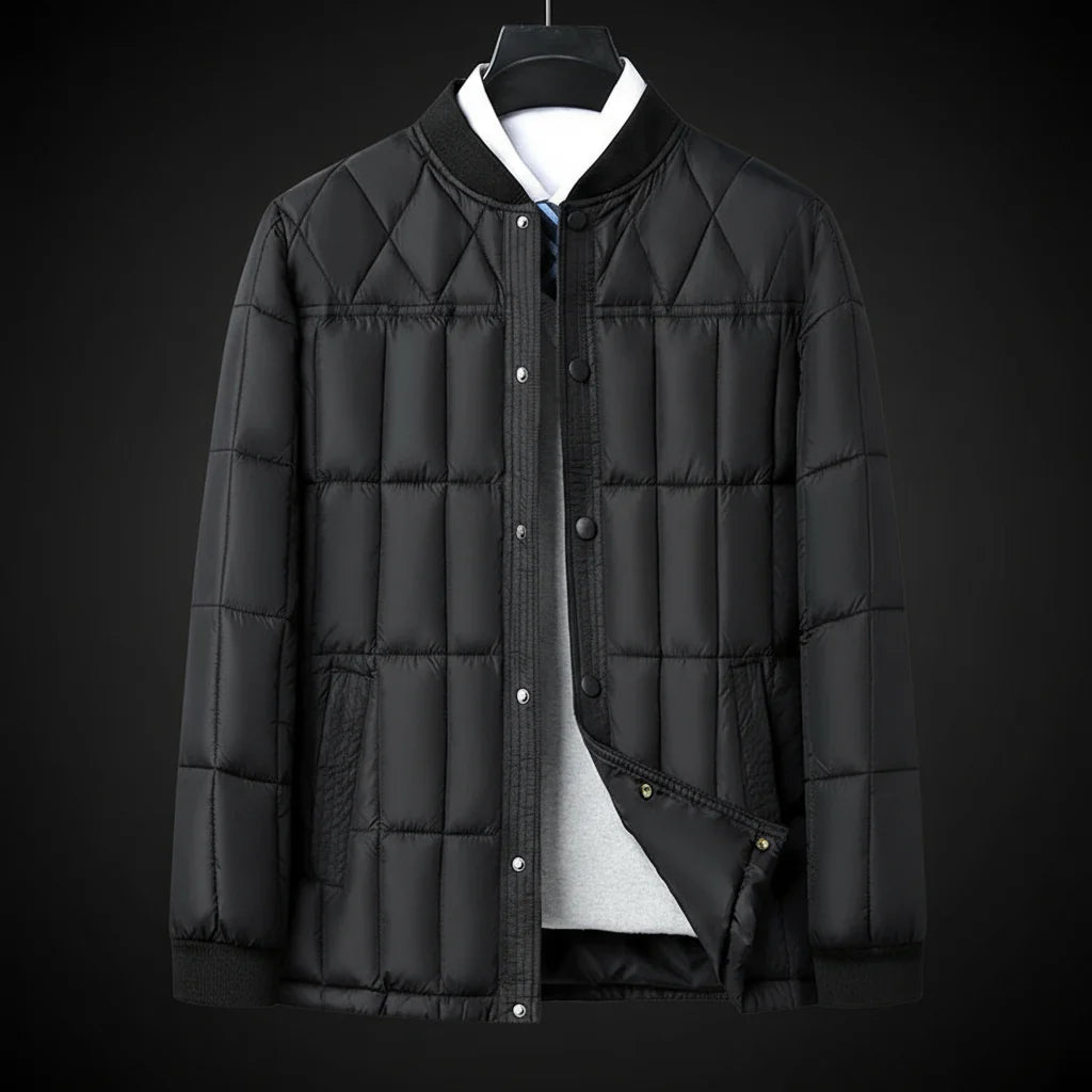 Detroit Men’s Quilted Cotton Coat – Relaxed Fit Winter Jacket