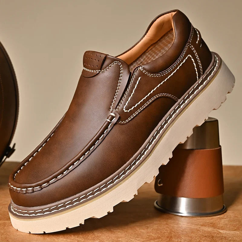 Cole Men’s Leather Loafers – Cushioned Slip-On Shoes