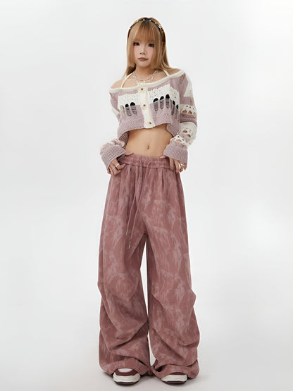 Aira Women’s Corduroy Sweatpants – Acid Wash with Straight Loose Fit