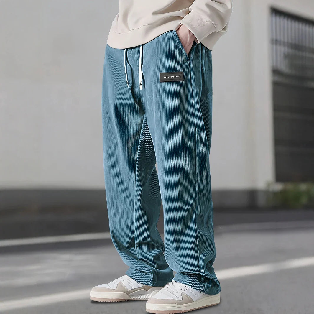 Javier Men’s Corduroy Sweatpants – Plush Stretch with Hand-Stitched Detail