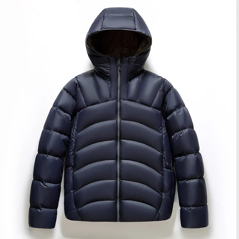 Noah Men’s Down Puffer Jacket – White Duck Down with Windproof Quilted Shell