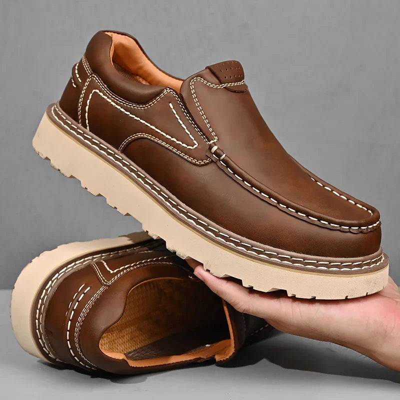 Cole Men’s Leather Loafers – Cushioned Slip-On Shoes