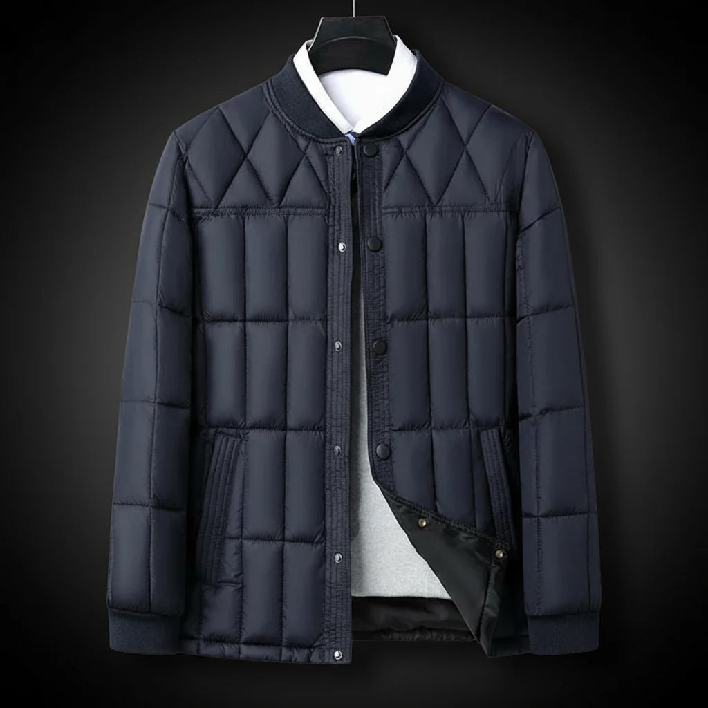 Detroit Men’s Quilted Cotton Coat – Relaxed Fit Winter Jacket