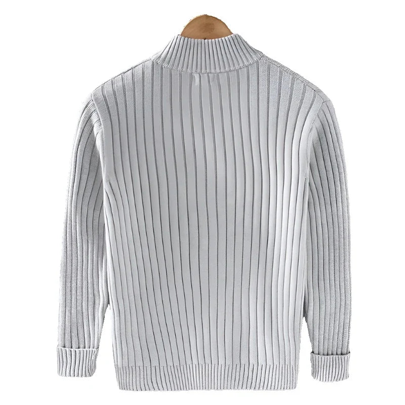 Easton Men’s Zip Cardigan – Organic Cotton Knit Cardigan