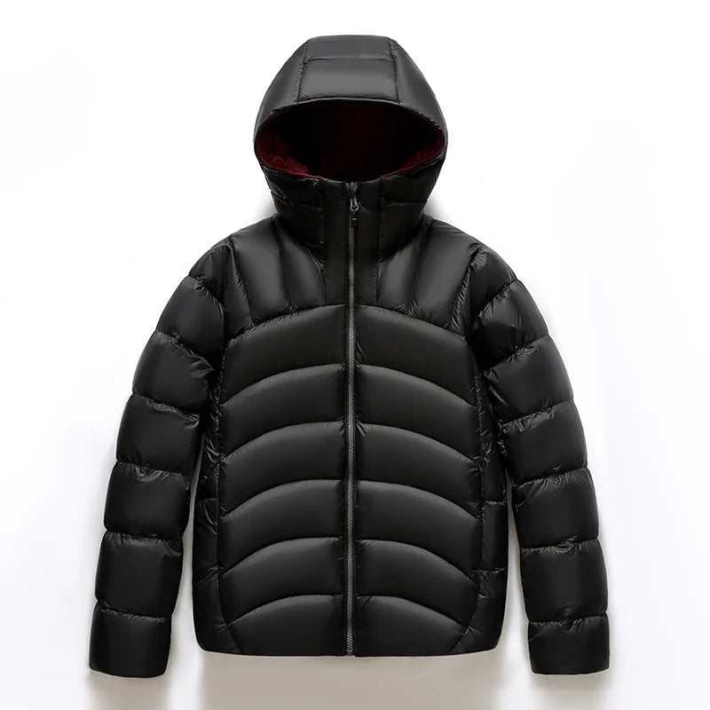 Noah Men’s Down Puffer Jacket – White Duck Down with Windproof Quilted Shell