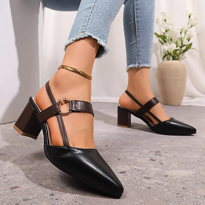 Caterina Women’s Leather Strap Heels