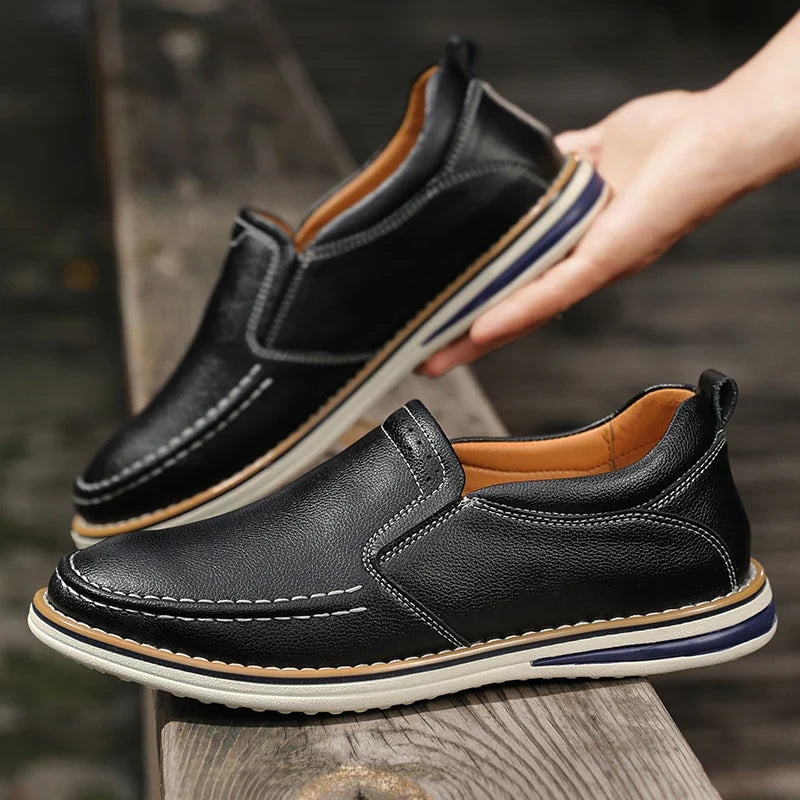 Jolito Men’s Leather Loafers – Padded Comfort with Timeless Style